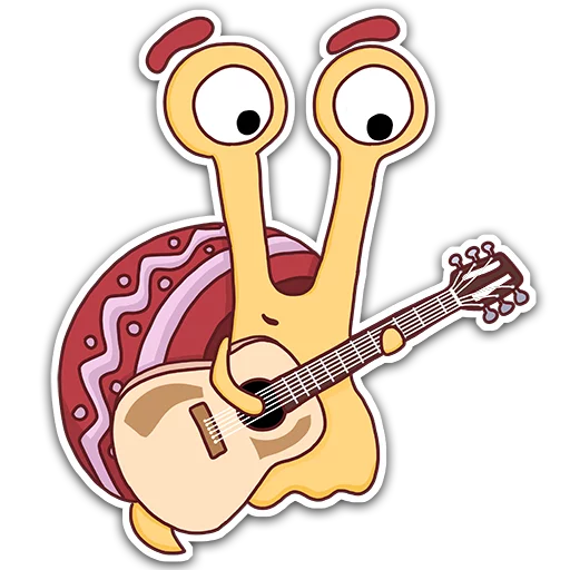 Oscar the snail sticker 🎸