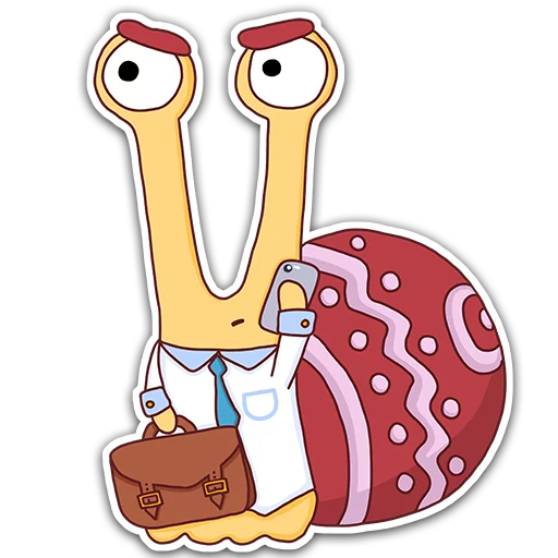 Telegram Sticker «Oscar the snail» 💼