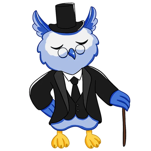 Telegram stiker «Owl Madness» 🧐