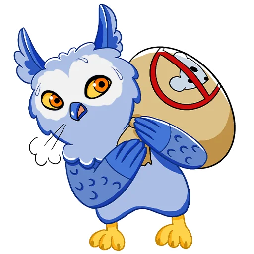 Telegram stiker «Owl Madness» 😤