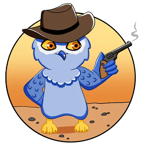 Стикер Telegram «Owl Madness» 🤠