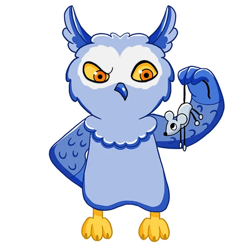 Telegram Sticker «Owl Madness» 🐭