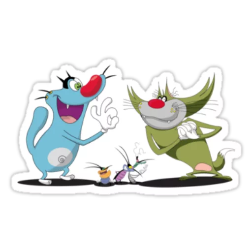 oggy & cockroaches stiker 😄