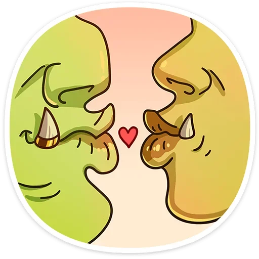 Telegram stiker «Любовь по-орочьи» 😘