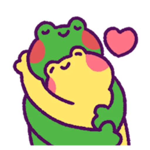 Telegram Sticker «oh_my_frog» 👨‍❤️‍👨