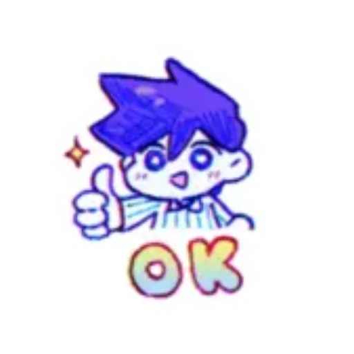 Telegram stiker «Ok Omori» 👍
