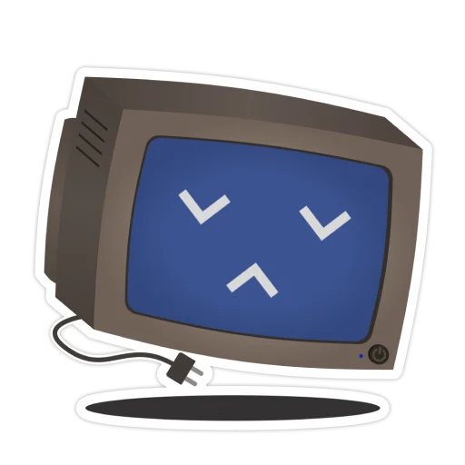 Telegram Sticker «Old Monitor» 😞