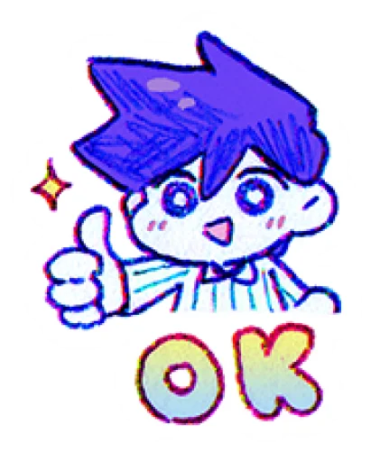 Official Omori Stickers (OMOCAT) emoji 👍