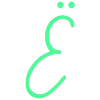 Telegram emoji «Зеленый шрифт» 😃