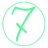 Telegram emojisi «Зеленый шрифт» 7⃣