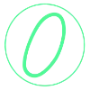 Эмодзи Telegram «Зеленый шрифт» 0⃣