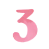 Розовый шрифт emoji 3⃣