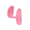Telegram emoji «Розовый шрифт» 4⃣