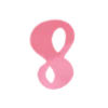 Telegram emoji «Розовый шрифт» 8⃣