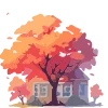Telegram emoji «Осень 🍁 » 🏡