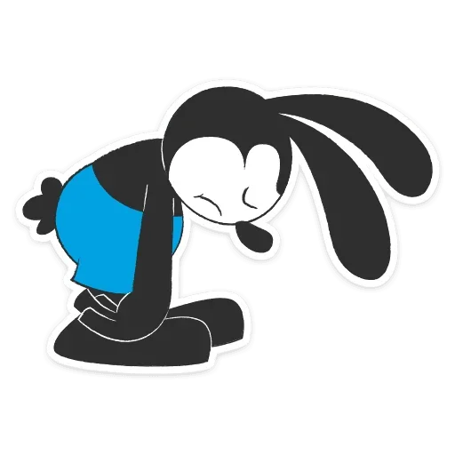 Стикер Telegram «Кролик Освальд» ☹️