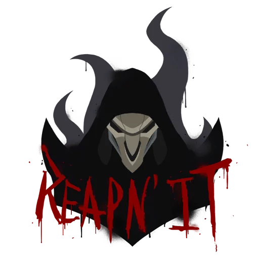 Telegram stiker «Overwatch Reaper Spray» ☠