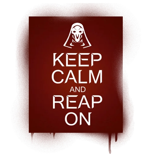 Telegram stiker «Overwatch Reaper Spray» ☠