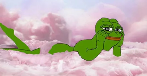 pepe the frog sticker ☁