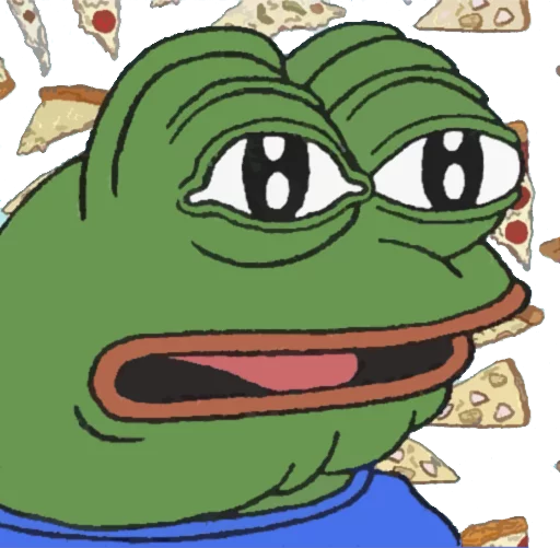 pepe the frog stiker 🍕