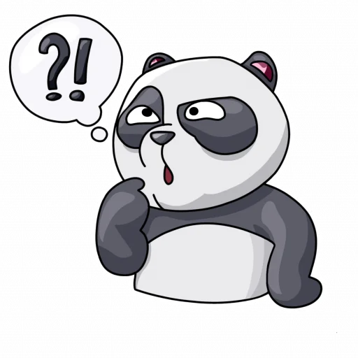 Telegram Sticker «Little Panda» 🤔