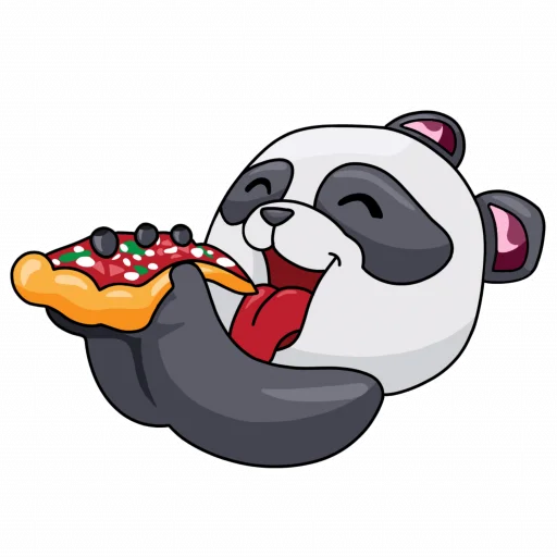 Telegram Sticker «Little Panda» 🍕