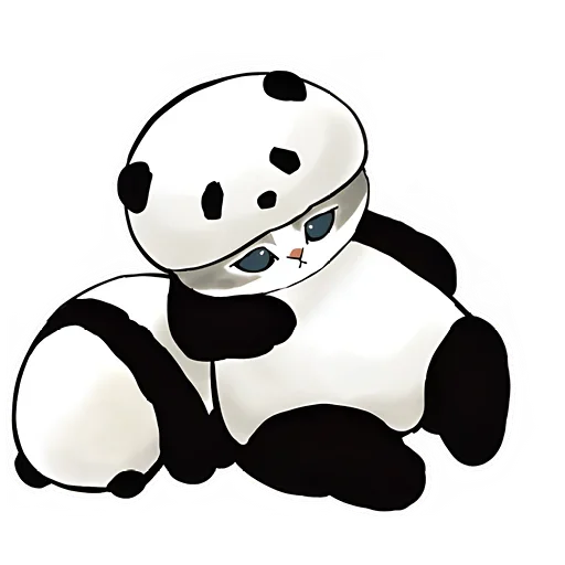 Стікер Telegram «Панда и Котик» 😕