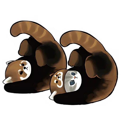 Telegram stiker «Панда и Котик» 😜