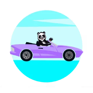 Panda Swap Sol stiker 🏎️