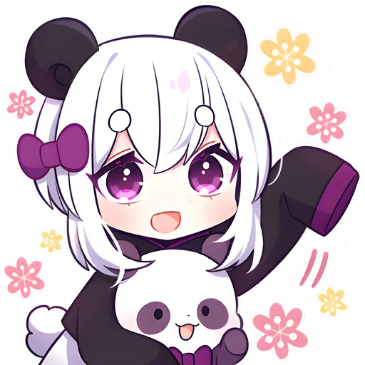 Панда тян 2 emoji 🙋‍♀