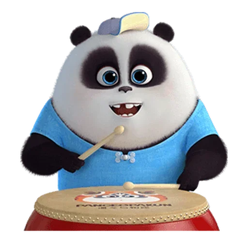 Telegram stiker «Naughty Panda Pange» 🥁
