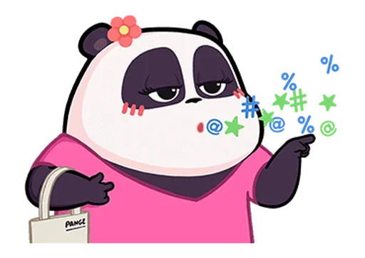 Naughty Panda Pange stiker 🐼
