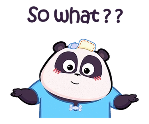 Telegram Sticker «Naughty Panda Pange » 🤷‍♂️