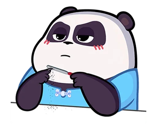 Стікер Telegram «Naughty Panda Pange» 💅