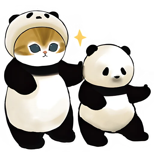 Telegram stiker «Панда и Нян» 👍