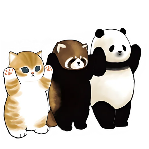 Telegram stiker «Панда и Нян» 🥺