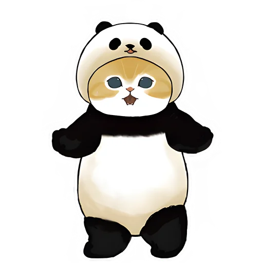 Telegram stiker «Панда и Нян» 😂