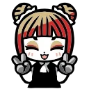 Panda Girl emoji ✌️
