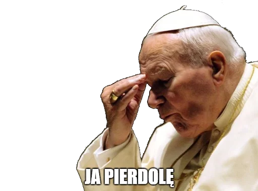 Стикер Papieże reakcyjne 👎