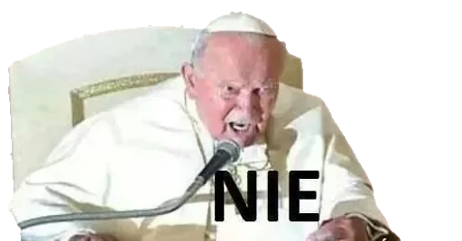 Стікер Telegram «Papieże reakcyjne» 🙅