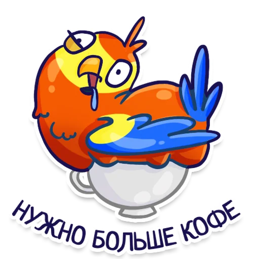 Telegram Sticker «Parrot » ☕️