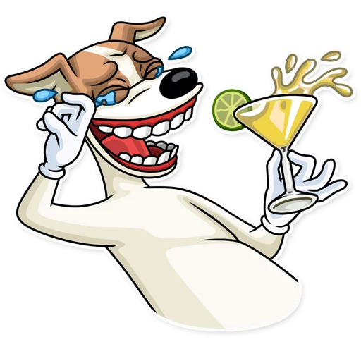 Telegram stickers Party Dog