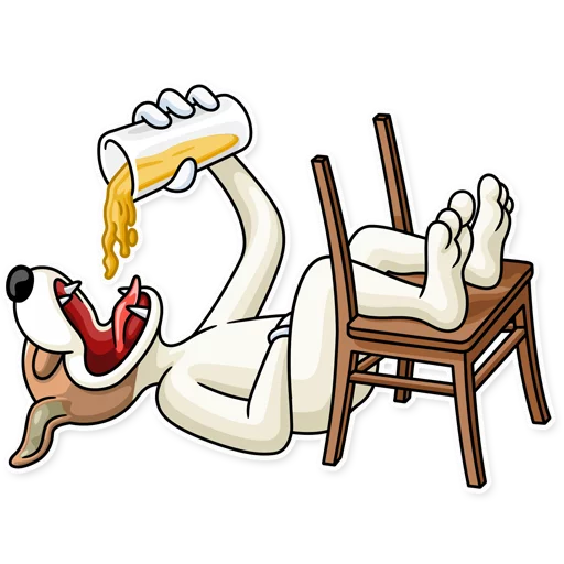 Telegram Sticker «Party Dog» 