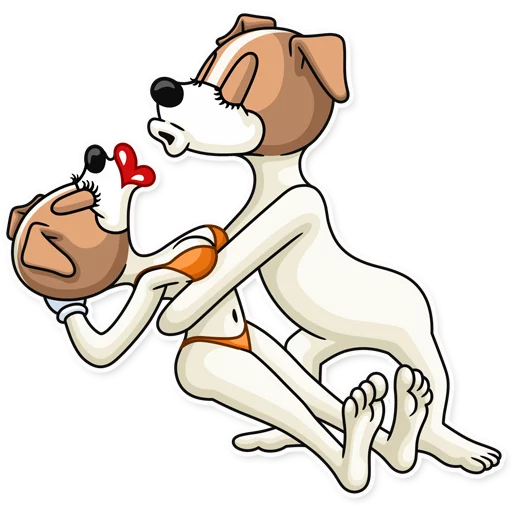 Telegram Sticker «Party Dog» 😘