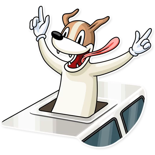 Telegram stiker «Party Dog» 
