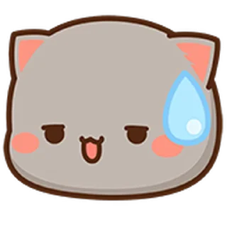 Peach Cat Mini Emojis  sticker 😓