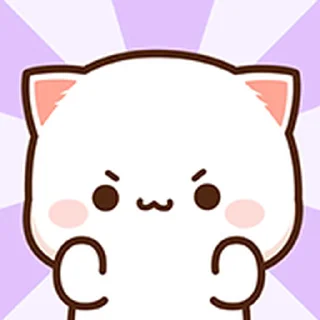 Peach Cat Mini Emojis  sticker ✊