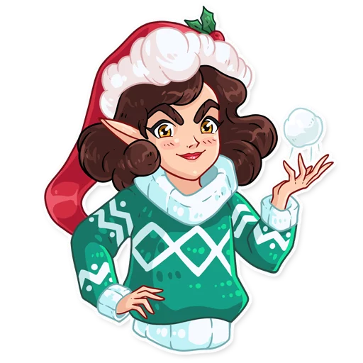 Telegram Sticker «Penelope the Elf» 😈