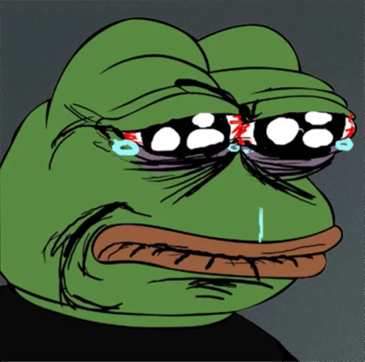 Telegram Sticker «Pepe Crying?» 