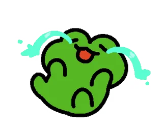 Эмодзи Pepe Cute Frog 💚